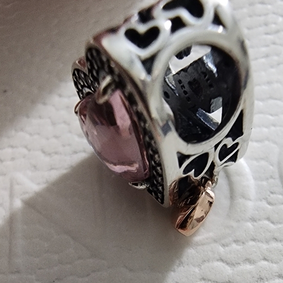 Pandora Two-tone Openwork Mom & Heart Charm - Picture 9 of 9